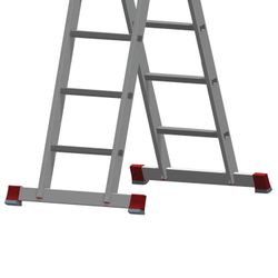 Aluminum transformer ladder 2x5 steps, height 2.9 m (2 sections, 1.45 m each), load 150 kg