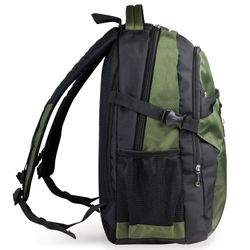 Rucksack für Schule und Büro BRAUBERG "StreetRacer 2", 30 l, Größe 48x34x18 cm, Stoff, schwarz-grün