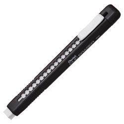 Eraser PENTEL (Japan) "Clic Eraser", 117х12х15 mm, white, extendable, PVC, black holder