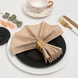 Этель / Table napkin 40 * 40 cm, col. beige, 100% cotton, twill, 250g / m2