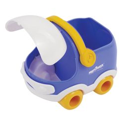 Kırtasiye çocuk seti UNLANDIA "AUTOMOBIL", 4 ürün: stand, klipsli cetvel, makas, silgi, mavi renk, parlaklık.