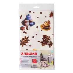 ЛАЙМА / WAFFLE padded towel, 47x60 cm, density 165 (± 10 g / m2), "Coffee", euro suspension