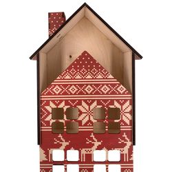 Decorative "Christmas cottage" red