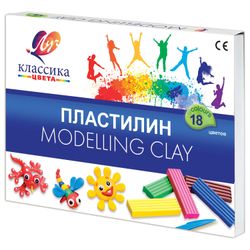 Clay classic BEAM "Classic" 18 colors, 360 g, with stack, carton