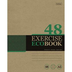 HATBER / Notebook А5 48 p. bracket, cage, kraft cover, "Ecobook" / 10 pcs.