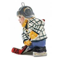 Фарфоровая мануфактура / Christmas toy "Boy - hockey player"