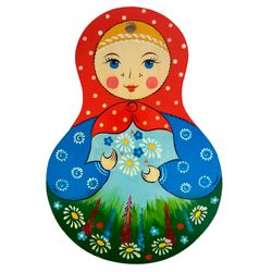 Беломорские узоры / Board kitchen wooden "Matryoshka. Summer"