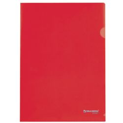 Carpeta de esquina BRAUBERG, roja 0,10 mm