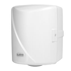 LAIMA / PROFESSIONAL ORIGINAL towel dispenser with central extraction (M1 / M2 system) white, ABS plastic
