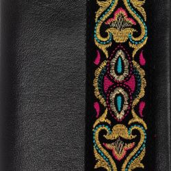Торжокские золотошвеи / Passport cover made of handmade leather "Rainbow Mood"
