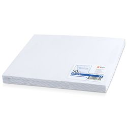 C4 Briefumschläge (229x324 mm), Abreißstreifen, weiß, 100 g / m2, SET 50 Stück, Innensiegel