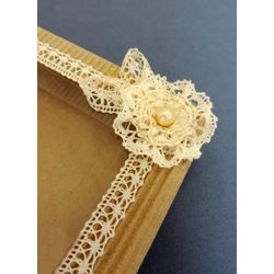 Снежинка / Snowflake / Packing box with screen and machine lace