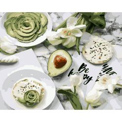 Опт-картина / Painting by numbers 40x50 Avocado