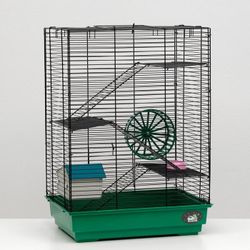Пижон / Dude / Rodent cage No. 5, with 3 floors, 41 x 30 x 58 cm, emerald
