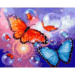 Опт-картина / Tranh theo số 40x50 Bướm sáng