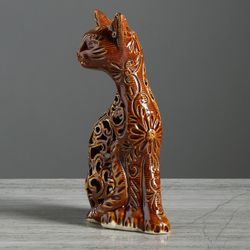 Керамика ручной работы / Figurine "Cat" 23 cm