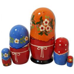 Matryoshka traditional "hen" 5 dolls big