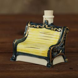 Лефортовский фарфор / Lefortovo porcelain / Christmas tree toy "Bench", damask 50 ml