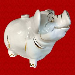 Лефортовский фарфор / Damask "Pig" white glaze with gold