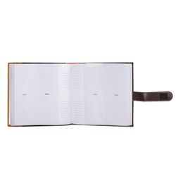 200 fotoğraf için BRAUBERG fotoğraf albümü 10x15 cm, pürüzsüz deri, kağıt sayfalar, toka, koyu kahverengi