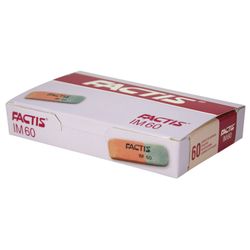 Eraser FACTIS IM 60 (Spain), 46х15х8 mm, red-gray, rectangular, synthetic rubber