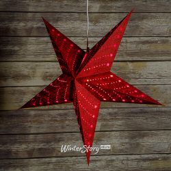 Kaemingk / Stella luminosa di carta, 60 cm, rossa