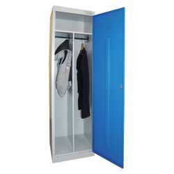 Wardrobe metal for clothing "SREK-21-530", 2 compartments, 1850 x530 x500 mm, disassembled