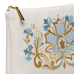 Торжокские золотошвеи / Cosmetic bag with a zipper "Cornflowers"