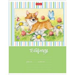 HATBER / Notebook 18 y. cage, cardboard cover, "From the life of a corgi" / 20 pcs.