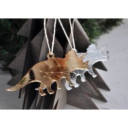 Ленивые Бобры / Lazy Beavers / Christmas tree toy mirrored "Triceratops"