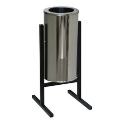 Urn metal street, 720х330х405 mm, 25 l, stainless steel tank, black frame