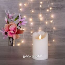 Kaemingk / LED candle Living Flame 12.5 cm cream wax battery-operated, timer