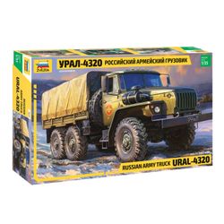 Modello per incollare AUTO Veicolo esercito russo Ural-4320, scala 1:35, ZVEZDA