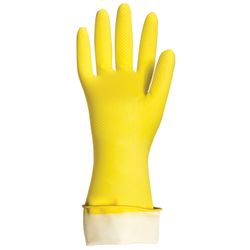 ЛАЙМА / Latex household gloves "Premium" REUSABLE, cotton spraying, super thick, M (medium)