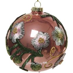 Kaemingk / Glass Christmas ball Jardin D'Grasse 10 cm pink velvet