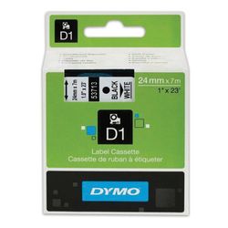 Cartridge for DYMO D1 label printers, 24 mm х 7 m, plastic tape, black font, white background