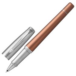 Rollerball PARKER "Urban Premium Orange CT", cuerpo marrón claro, detalles cromados, negro