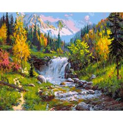 Опт-картина / Painting by numbers 40x50 Mountain nature