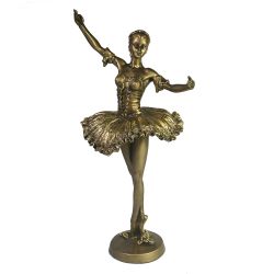Ремеко / Decorative figure "Ballerina" (gold) L10W13H28