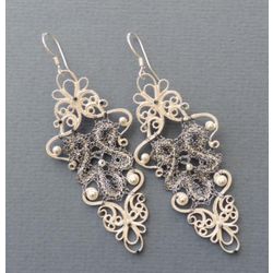 Снежинка / Snowflake / Earrings "Charm"