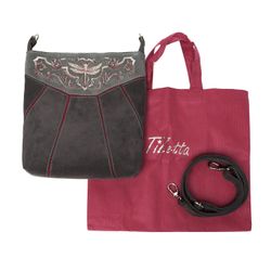 Торжокские золотошвеи / Suede bag "Dragonfly"
