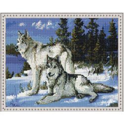 Опт-картина / Mosaico de diamantes 40x50, strass redondos Guardas noturnos