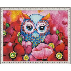 Опт-картина / Khảm kim cương 40x50, kim cương giả Cú trong anh túc