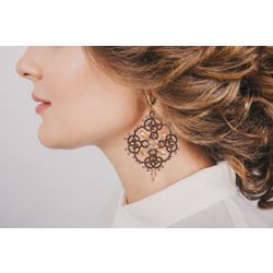 Lace earrings "Beautiful Helen" brown