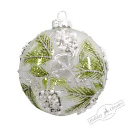 Holiday Classics / Ball "Pine branches" 8 cm, 6 pieces