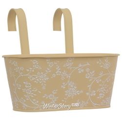 Kaemingk / Hanging planter for the Amalfi balcony 28 * 14 cm yellow, metal