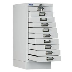 Cabinet metal for documents PRACTICE "MDC-A4/650/10", 10 boxes, 650 x277 x405 mm, collected