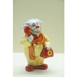 Ярославская майолика / Figurine "Clown with a telephone"