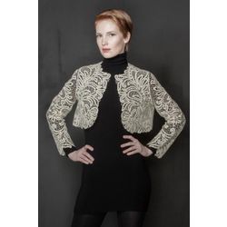 Снежинка / Snowflake / Women's lace jacket "Peony scent"