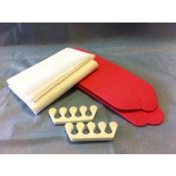 Pedicure set No. 4 (towel 2 pieces, Slippers, separators)